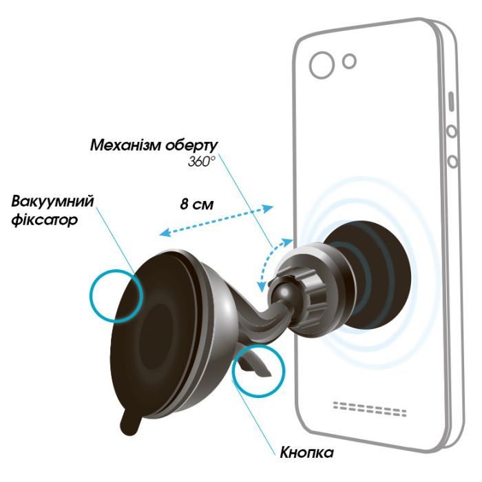 Универсальный автодержатель Global M06SM (1283126473616) изображение 4