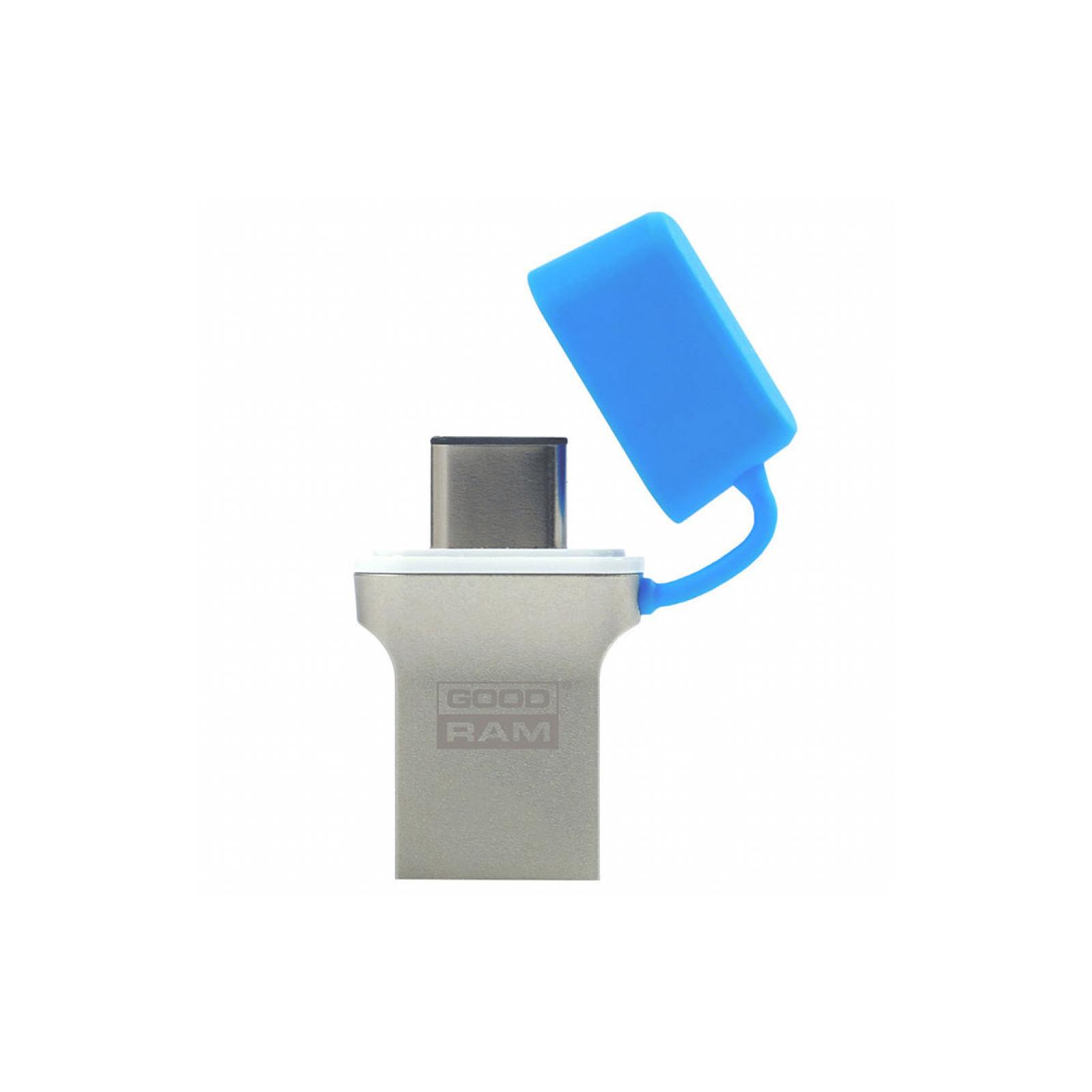 USB флеш накопитель Goodram 16GB ODD3 Dual Drive Blue USB 3.0 Type C (ODD3-0160B0R11) изображение 2
