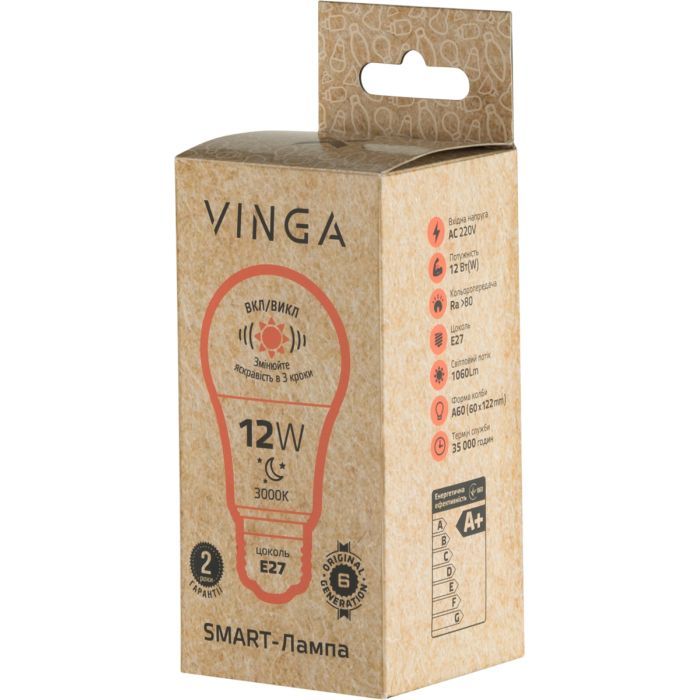 Лампочка Vinga VL-A60E27-123L-3SD зображення 4