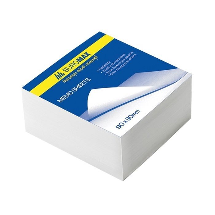 Папір для нотаток Buromax White 80х80х30мм., unglued (BM.2201)