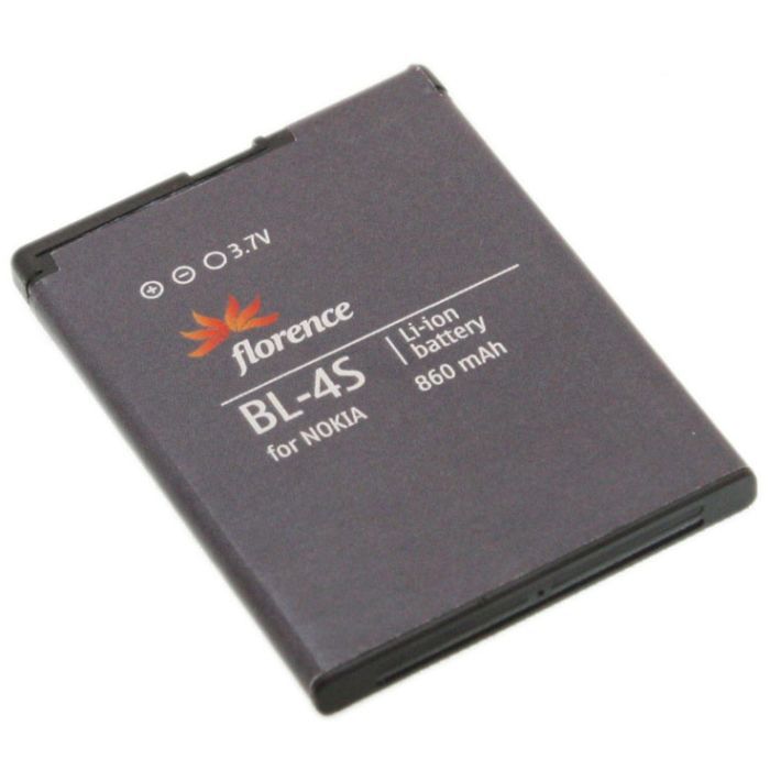 Аккумуляторная батарея Florence Nokia BL-4S 860mA (BL-4S) (FLBL-4S) изображение 2