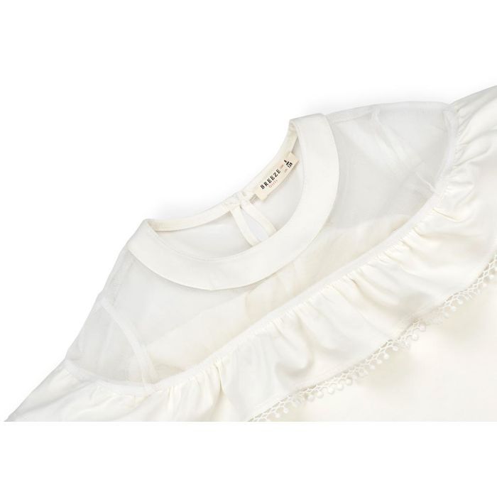 Кофта дитяча Breeze з коротким рукавом і оборкою (11192-152G-cream) зображення 3