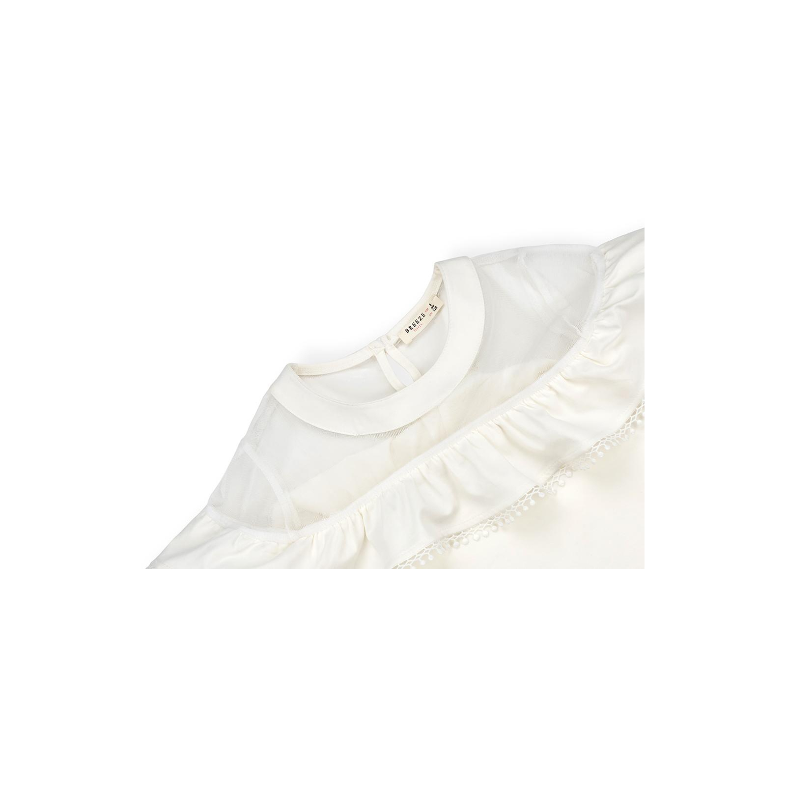 Кофта Breeze с коротким рукавом и оборкой (11192-134G-cream) изображение 3