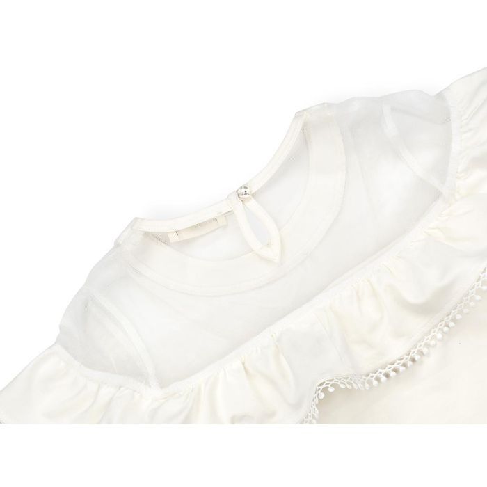 Кофта дитяча Breeze з коротким рукавом і оборкою (11192-152G-cream) зображення 4