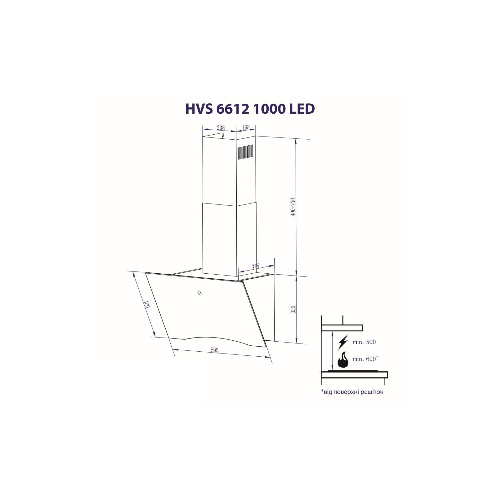 Вытяжка кухонная Minola HVS 6612 WH 1000 LED изображение 10