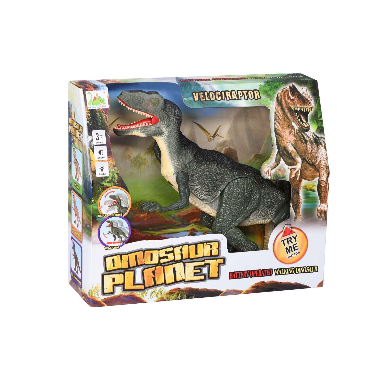 Интерактивная игрушка Same Toy Динозавр Dinosaur Planet зеленый со светом и звуком (RS6128Ut) изображение 10