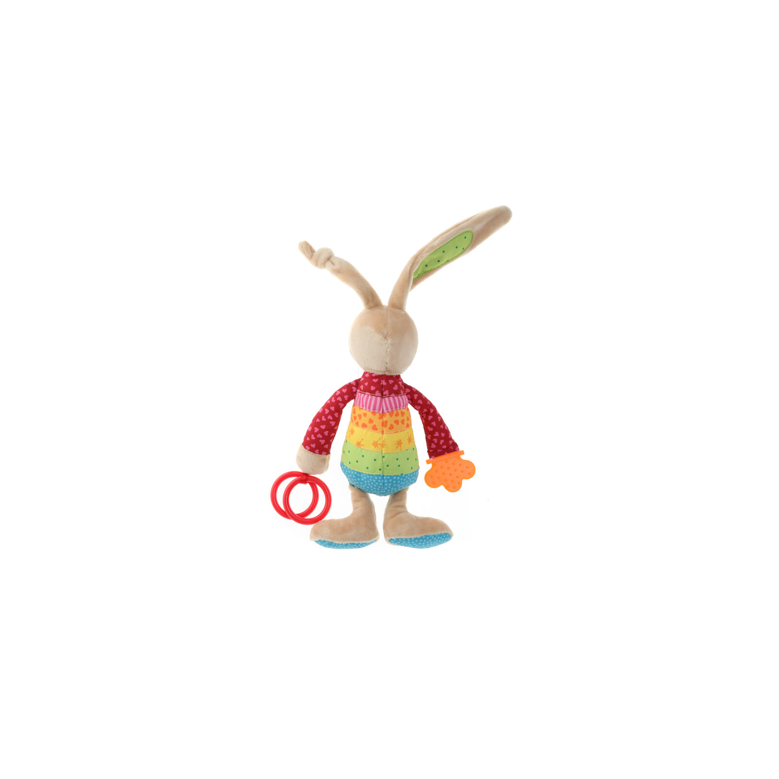 Мягкая игрушка Sigikid Кролик с погремушкой 26 см (41419SK) изображение 3