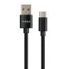 Дата кабель USB 2.0 AM to USB-C 1.0m nylon black Vinga (VCPDCTCNB1BK) зображення 2