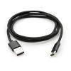 Дата кабель USB 2.0 AM to USB-C 1.0m nylon black Vinga (VCPDCTCNB1BK) зображення 5
