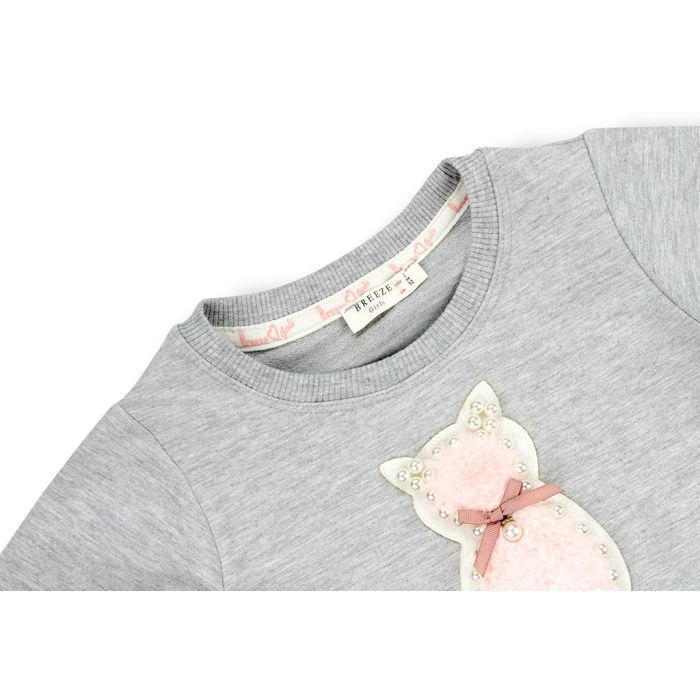 Кофта дитяча Breeze з котиком (11705-116G-gray) зображення 3