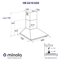 Вытяжка кухонная Minola HK 6210 IV 650 изображение 7