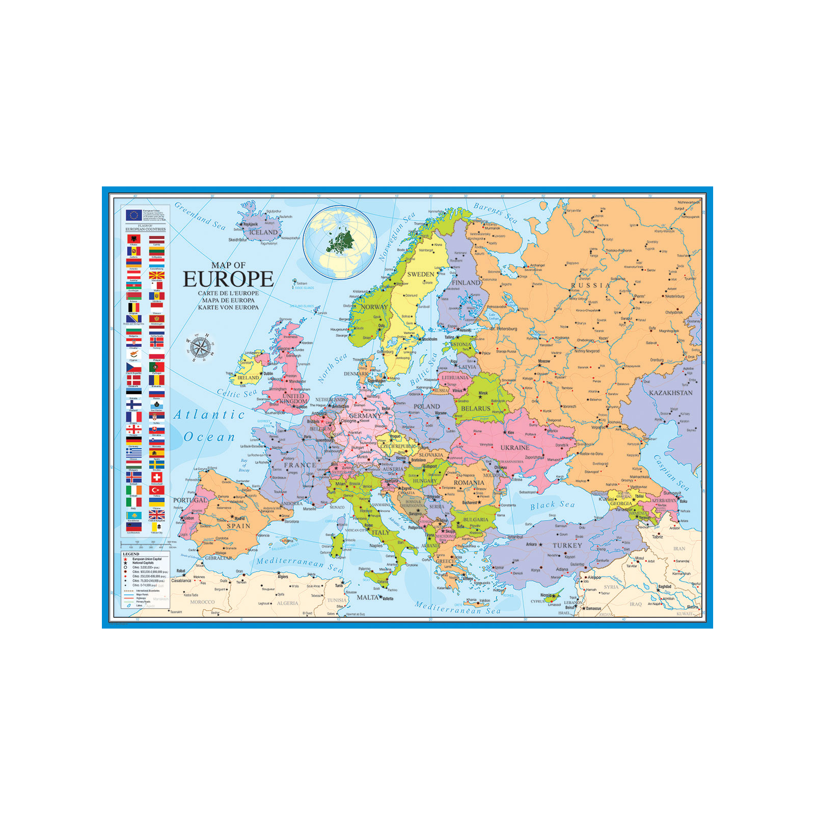 Пазл Eurographics Карта Европы. 1000 элементов (6000-0789) изображение 3