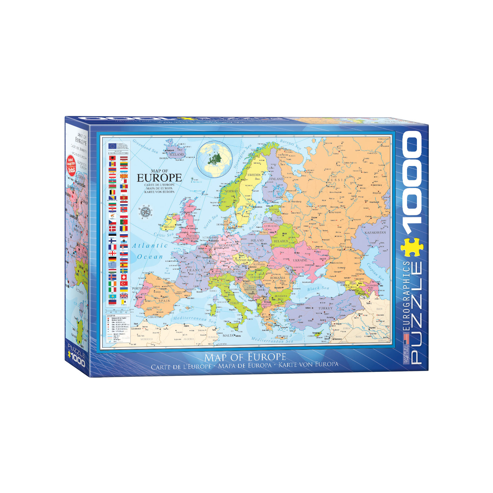 Пазл Eurographics Мапа Європи 1000 елементів (6000-0789)