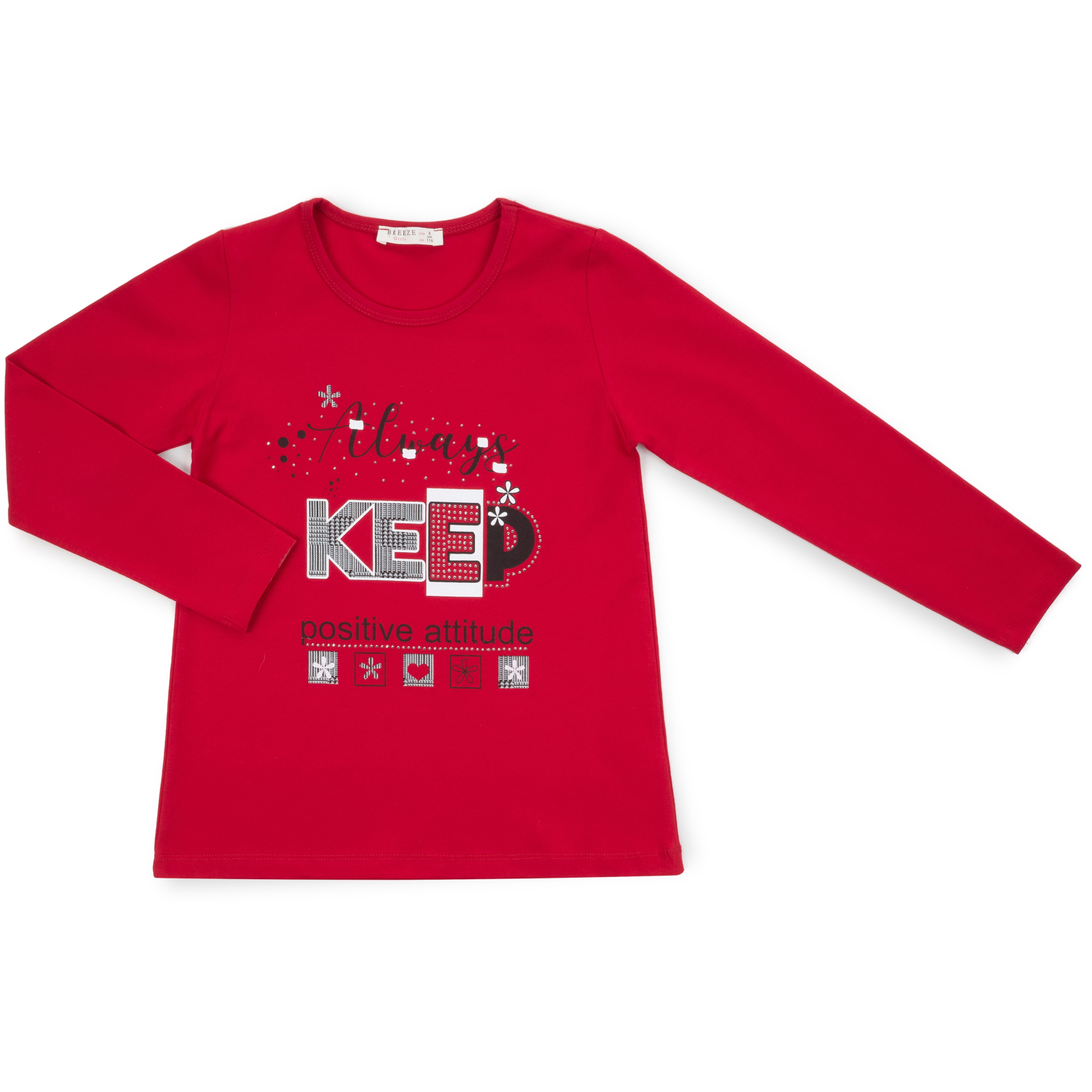 Набір дитячого одягу Breeze "ALWAYS KEEP POSITIVE ATTITUDE" (13591-140G-red) зображення 2