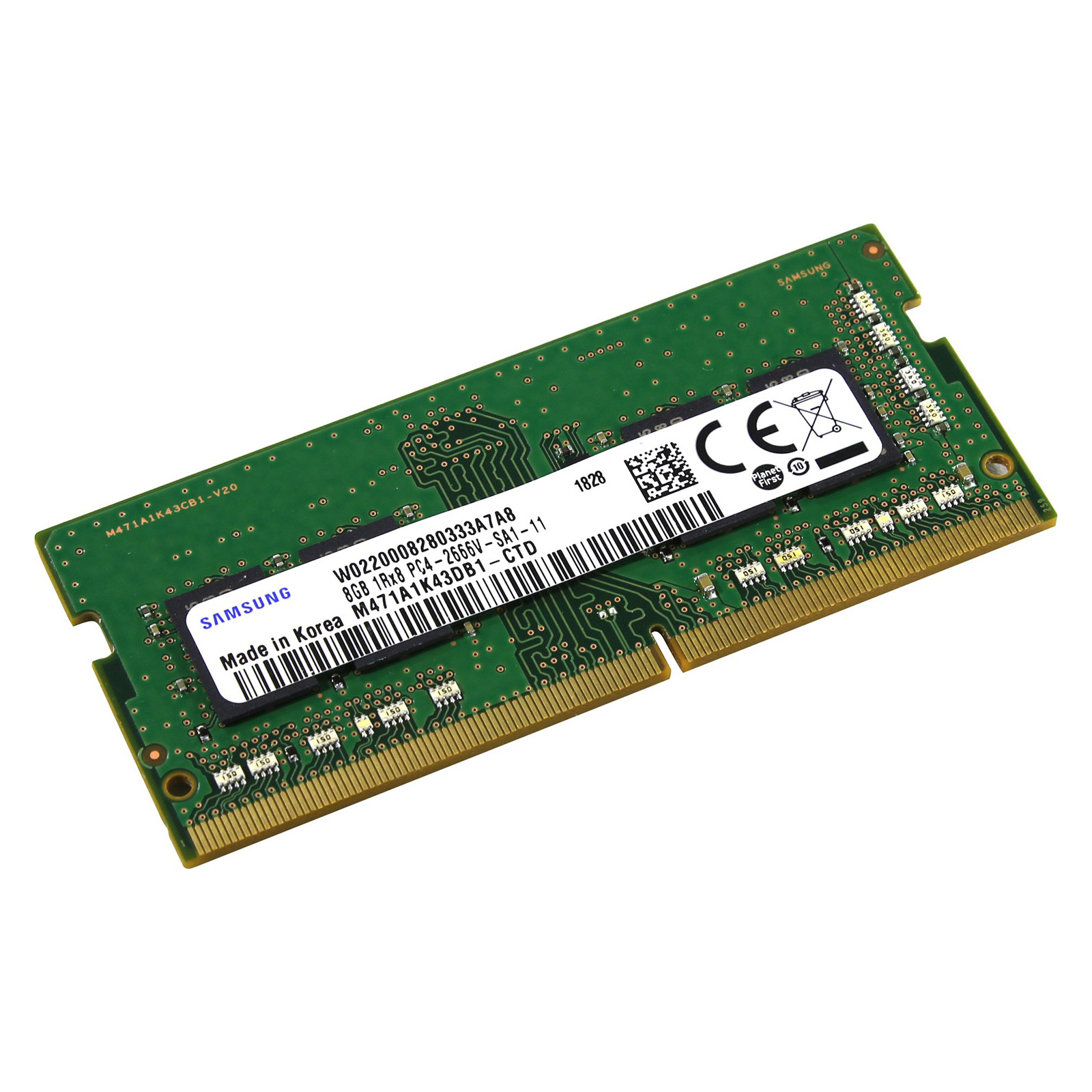 Модуль памяти для ноутбука SoDIMM DDR4 8GB 2666 MHz Samsung (M471A1K43DB1-CTD)