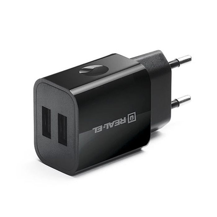 Зарядное устройство REAL-EL CH-210 black (EL123160014) изображение 4