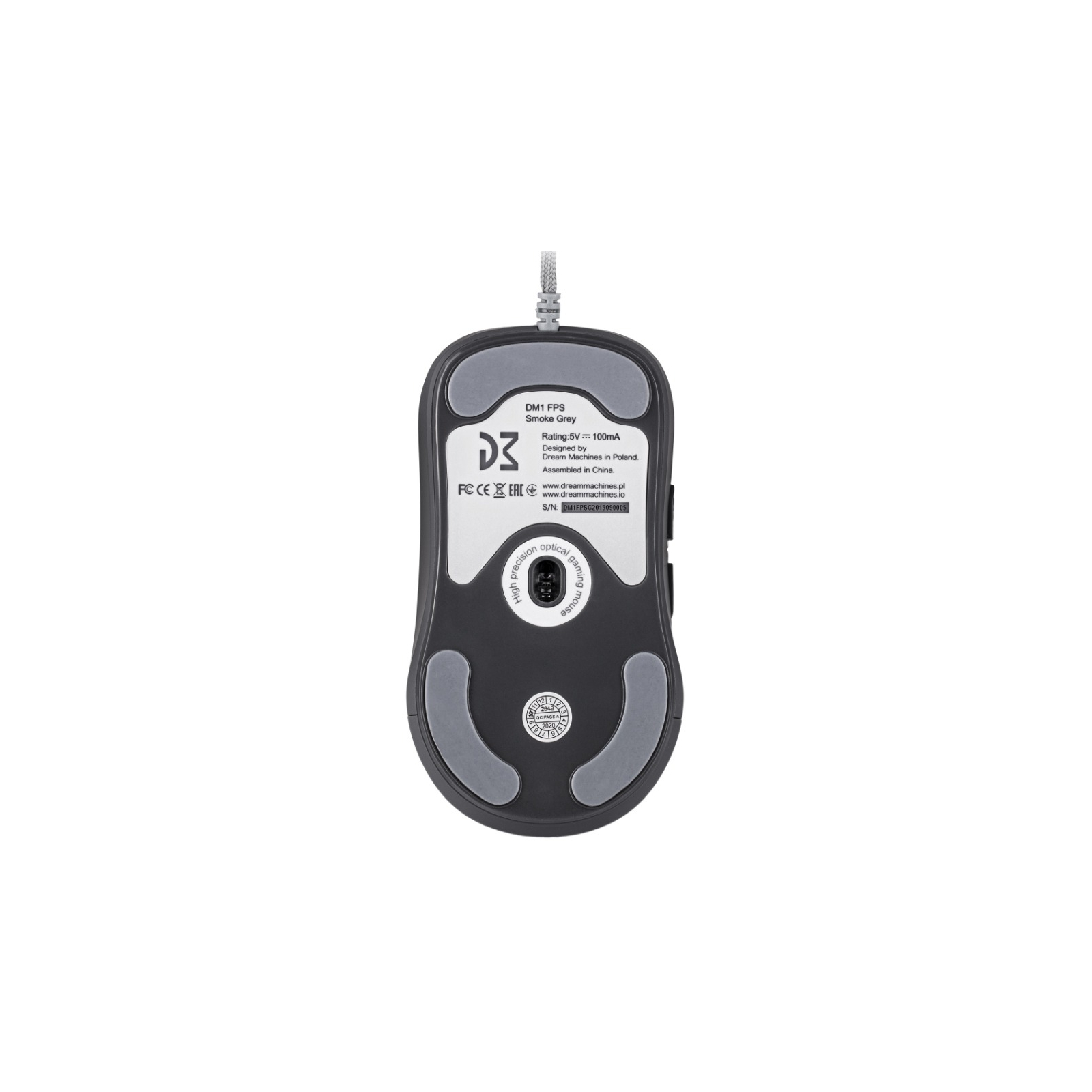 Мишка Dream Machines DM1 FPS USB Smoke Grey (DM1FPS_GREY) зображення 6