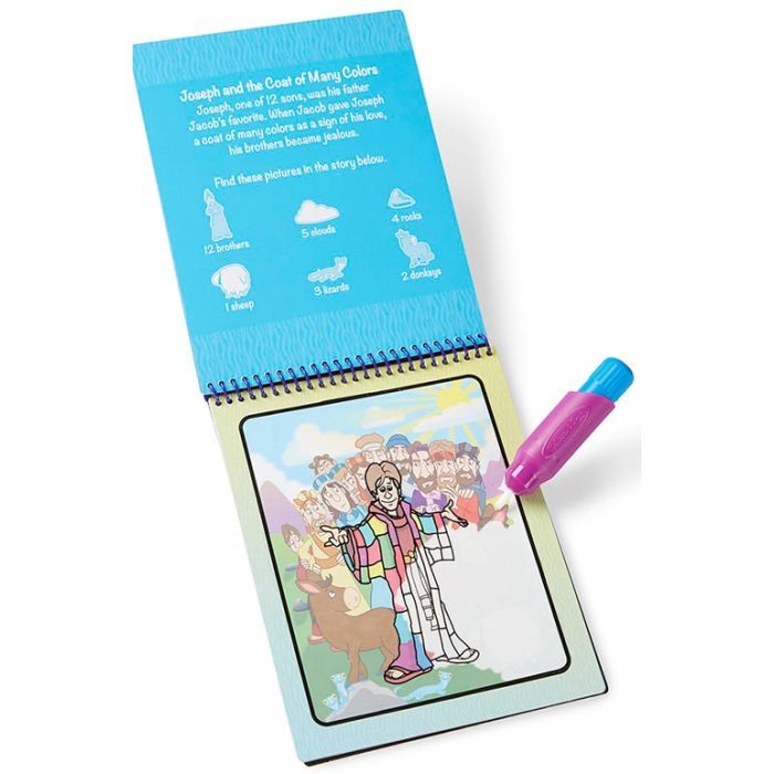 Набір для творчості Melissa&Doug Чарівна водна розмальовка Біблійні історії (MD9405) зображення 2