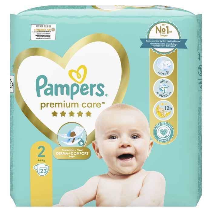 Подгузники Pampers Premium Care Размер 2 (4-8 кг) 136 шт (8006540855812) изображение 2