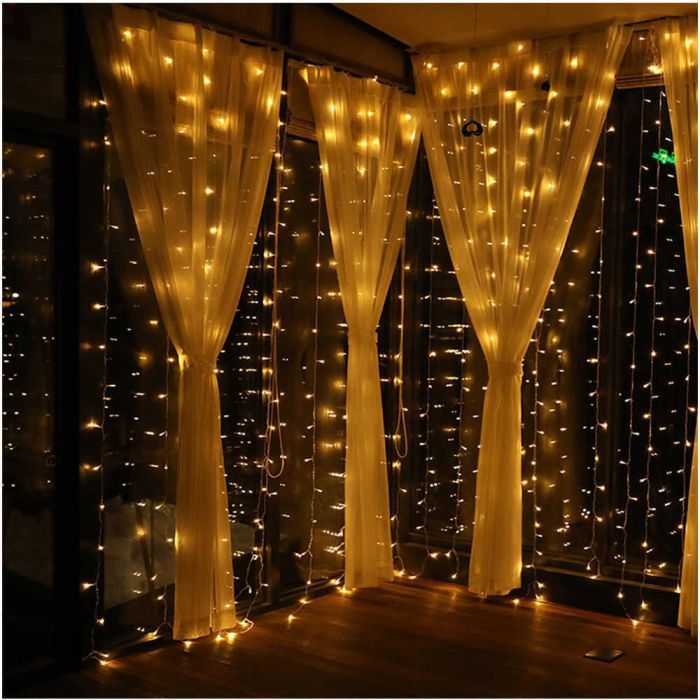 Гірлянда ColorWay світлодіодна завіса 300 LED 3x3 м 220 В (CW-GW-300L33V) зображення 8