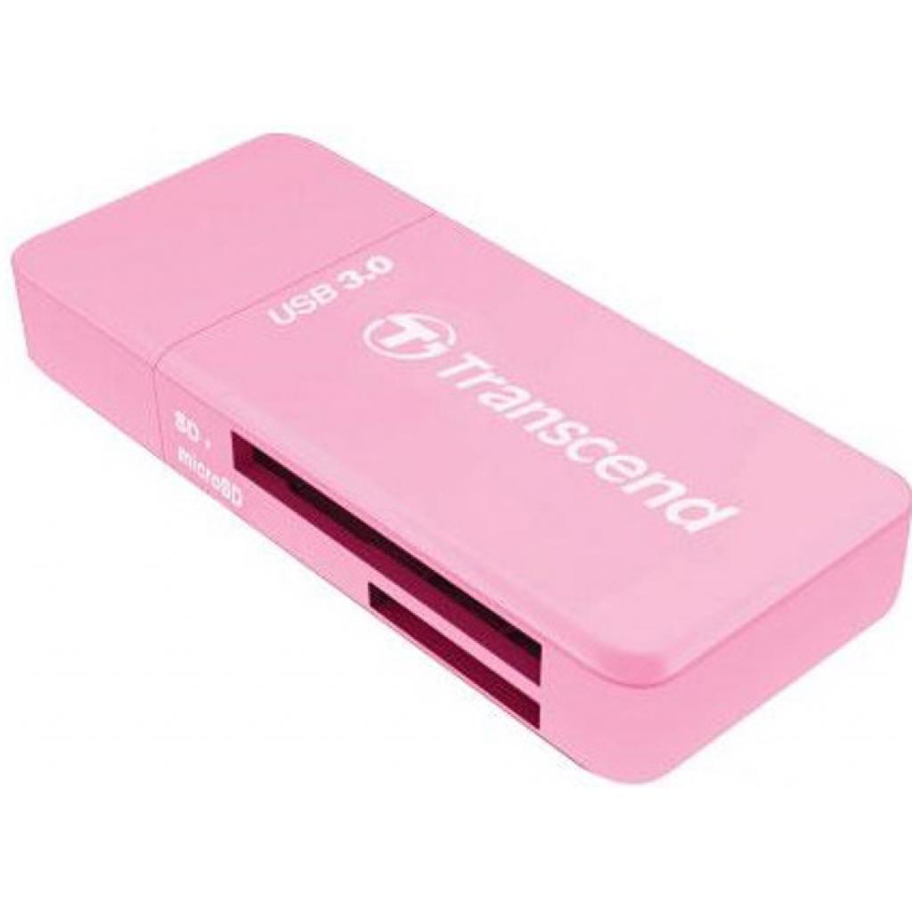 Считыватель флеш-карт Transcend USB 3.0/3.1 Gen 1 Pink (TS-RDF5R) изображение 2