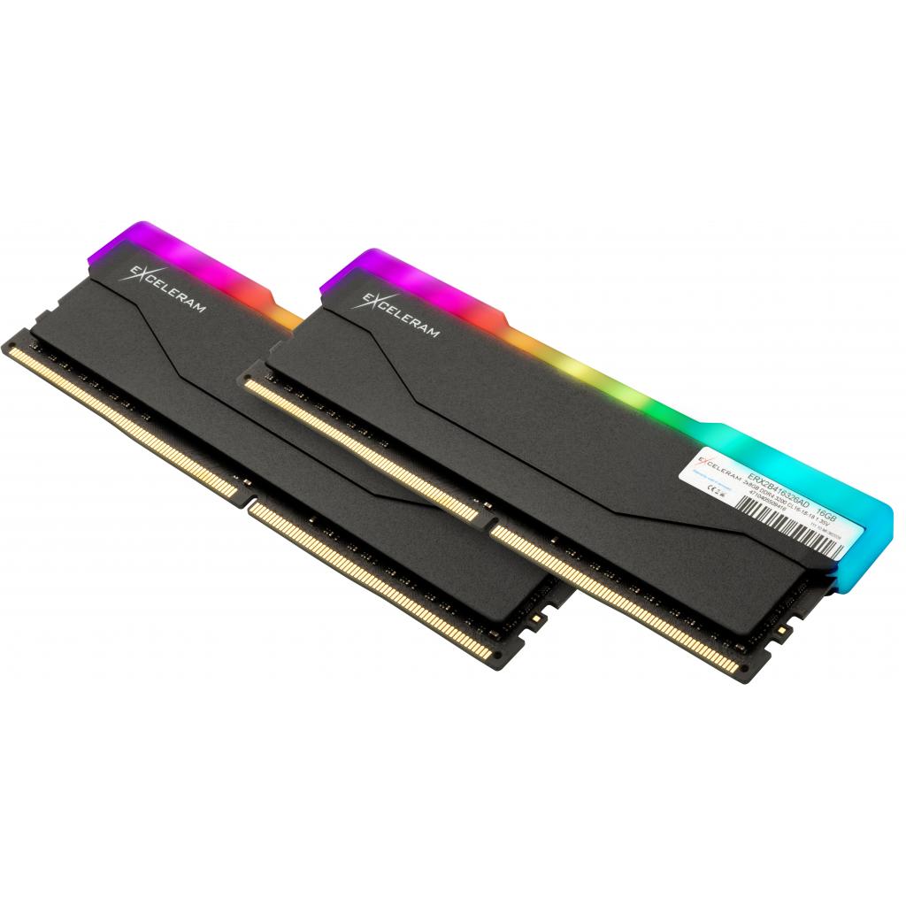 Модуль пам'яті для комп'ютера DDR4 16GB (2x8GB) 3200 MHz RGB X2 Series Black eXceleram (ERX2B416326AD) зображення 2