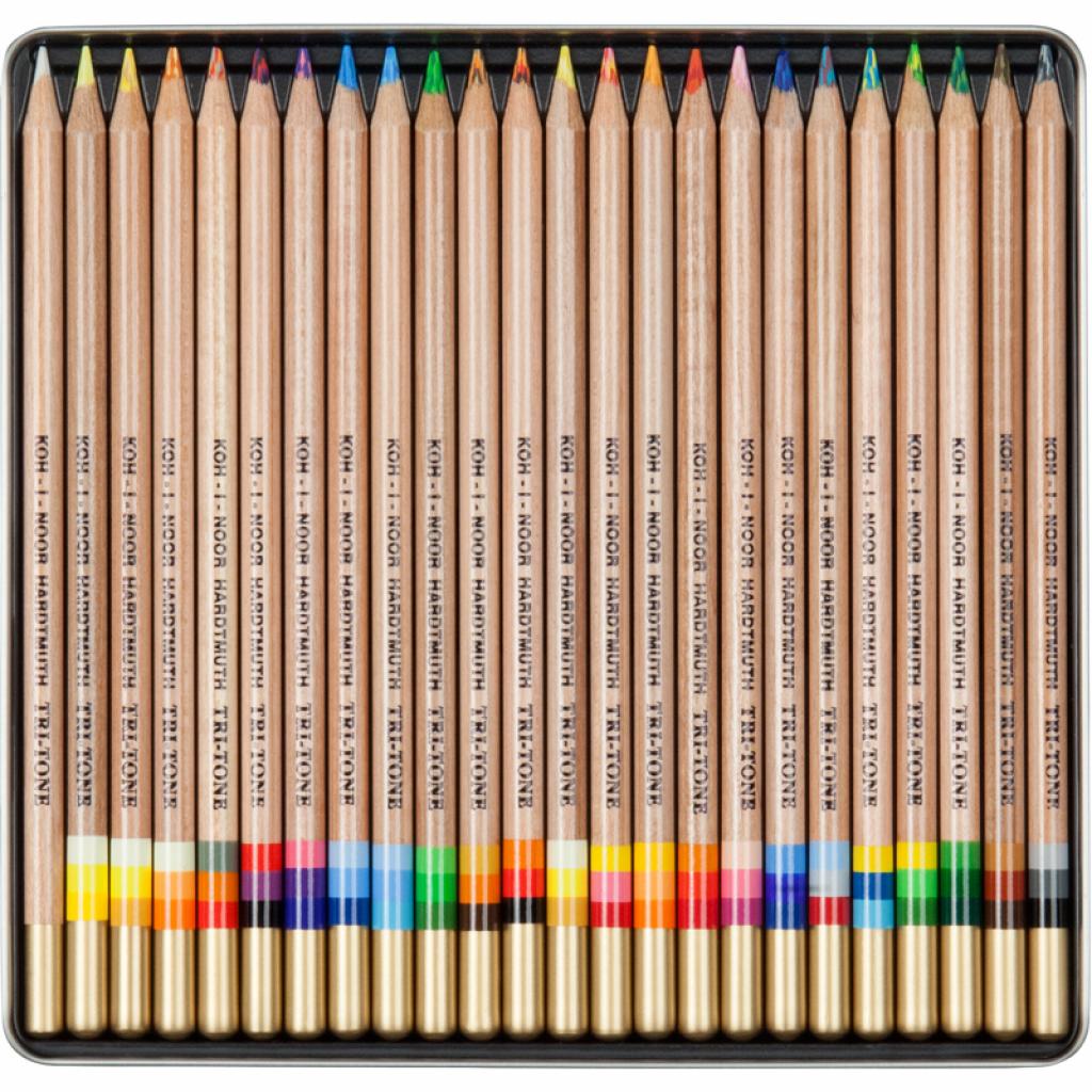 Олівці кольорові Koh-i-Noor 23 кольори + 1 олівець-блендер у метал. пеналі (3444) зображення 2