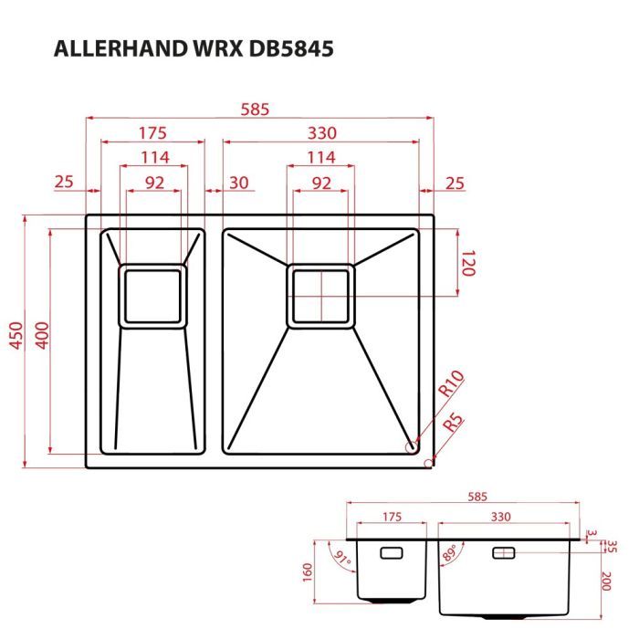 Мийка кухонна Weilor ALLERHAND WRX DB5845 зображення 11
