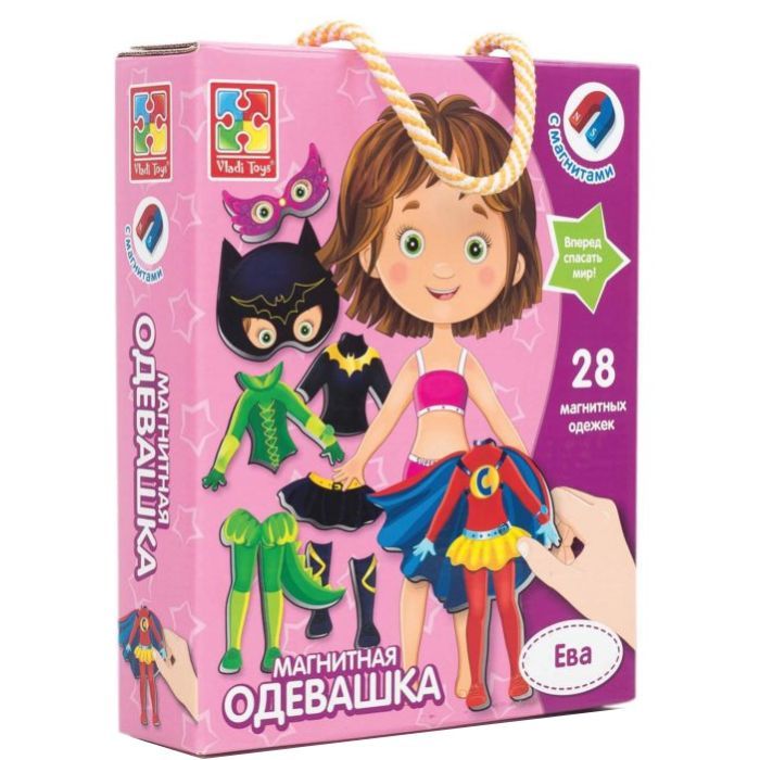 Развивающая игрушка Vladi Toys Магнитная одевалка Ева, рус. (VT3702-04)