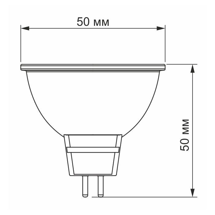 Лампочка TITANUM MR16 6W GU5.3 4100K 220V (TLMR1606534) изображение 3