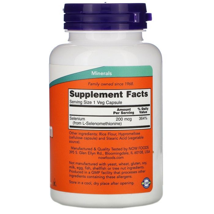 Минералы Now Foods Селен 200 мкг, 180 гелевых капсул (NOW-01486) изображение 2