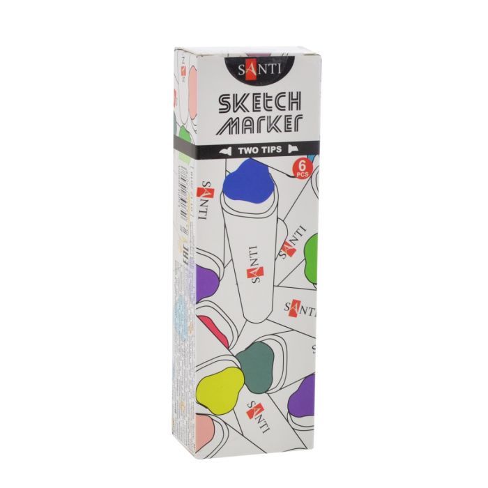 Художественный маркер Santi sketch SM-02, кофейный (390493) изображение 2