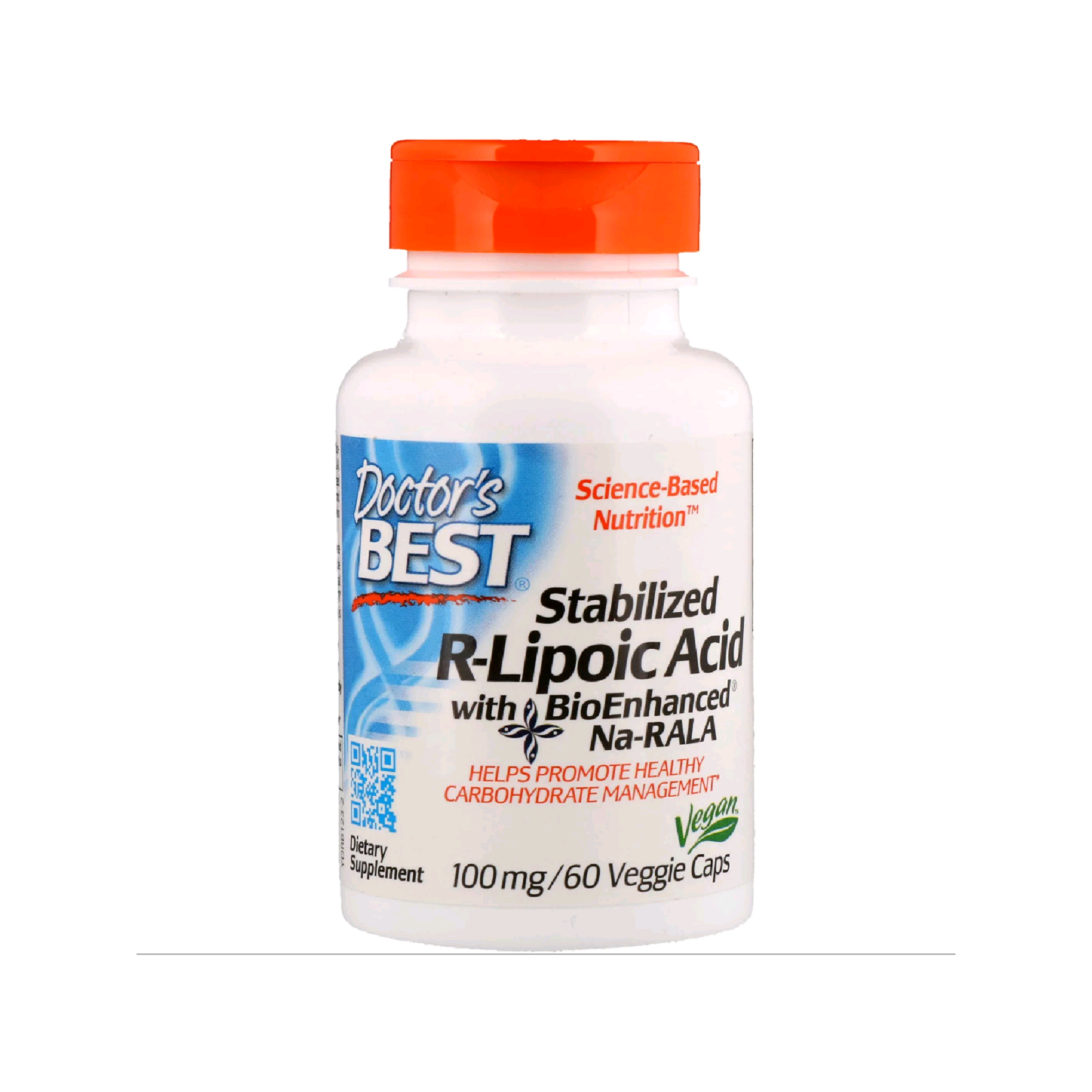 Антиоксидант Doctor's Best R-Ліпоєва кислота, R-Lipoic Acid, 100 мг, 60 капсул (DRB-00123)