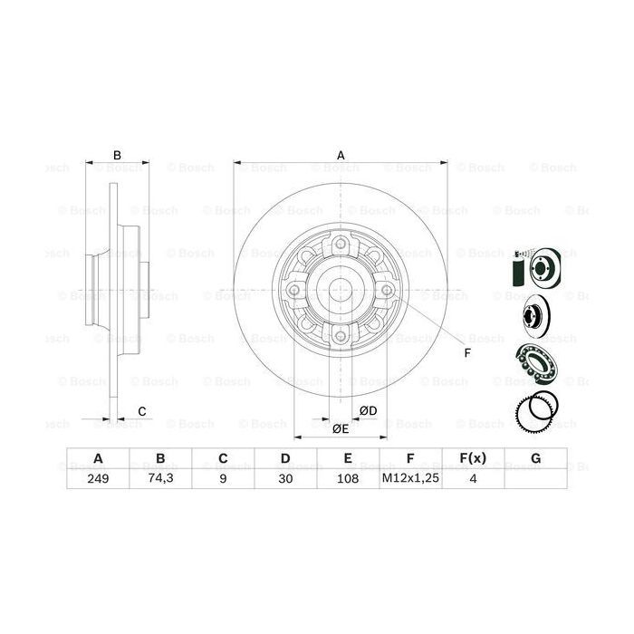 Гальмівний диск Bosch 0 986 479 400 зображення 5