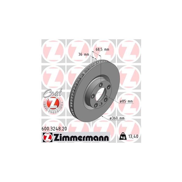 Тормозной диск ZIMMERMANN 600.3248.20