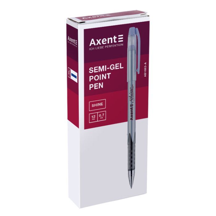 Ручка масляна Axent Shine Синя 0.7 мм (AB1063-02-A) зображення 2