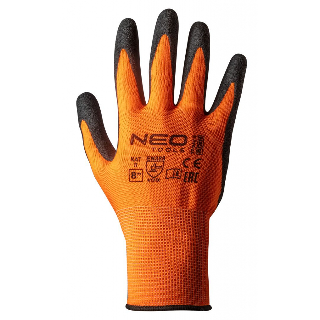 Захисні рукавиці Neo Tools робочі, поліестер з нітриловим покриттям (піщаний),р. 10 (97-642-10) зображення 2