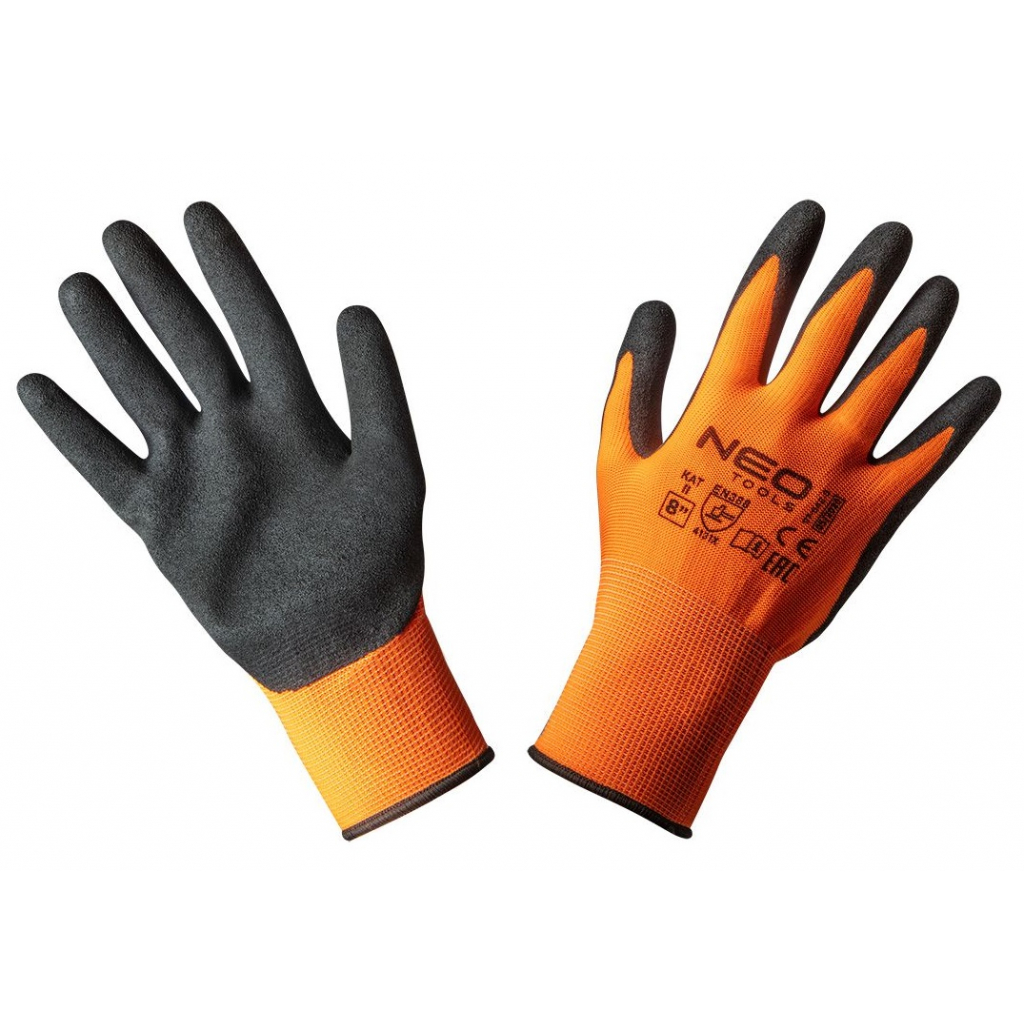 Захисні рукавиці Neo Tools робочі, поліестер з нітриловим покриттям (піщаний),р. 10 (97-642-10)