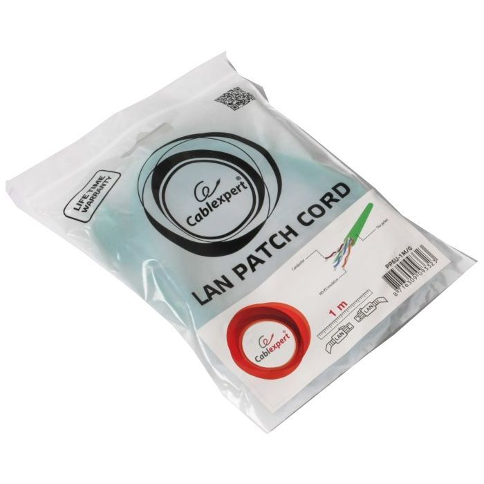 Патч-корд 1м UTP cat 6 CCA green Cablexpert (PP6U-1M/G) зображення 3