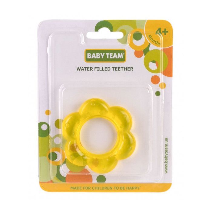 Прорезыватель Baby Team с гелем (4005_желтый_цветочек) изображение 2
