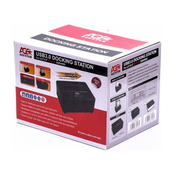 Док-станция для накопителей AgeStar USB3.0 black (3UBT7 (Black)) изображение 4