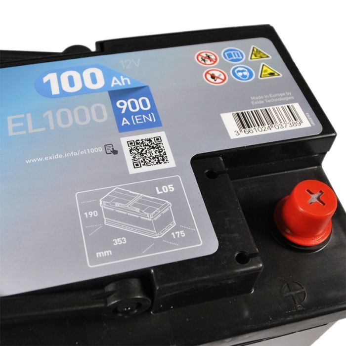 Аккумулятор автомобильный EXIDE START-STOP EFB 100A (EL1000) изображение 4