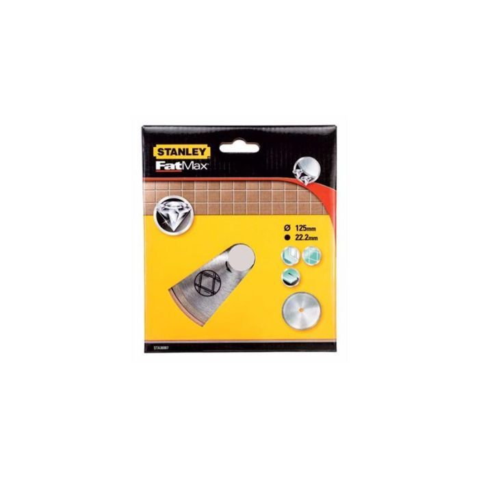 Диск пильный Stanley алмазный 125x22.2 кафель/керамика цельный (STA38007)
