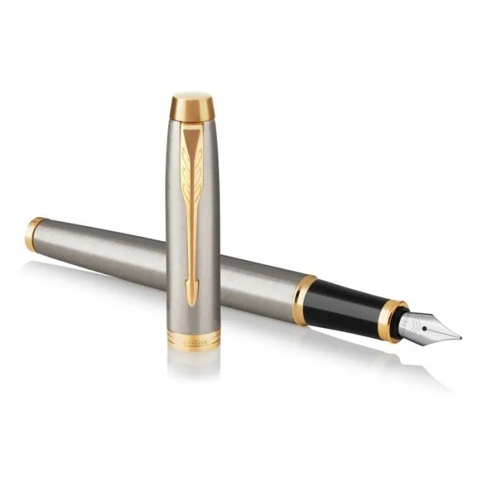 Ручка пір'яна Parker IM 17 Brushed Metal GT  FP F (22 211) зображення 3