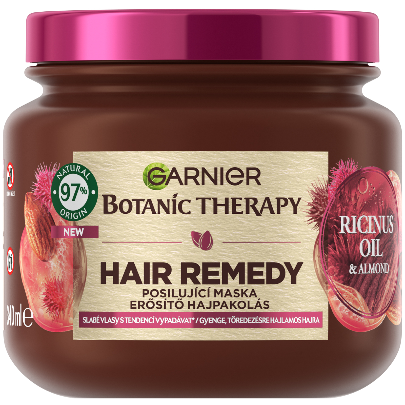 Маска для волосся Garnier Botanic Therapy Кастрова олія і мигдаль 340 мл (3600542509947)