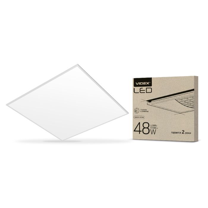 Світильник Videx LED панель 48W 6000K матова (VL-Pb486W(2)) зображення 3