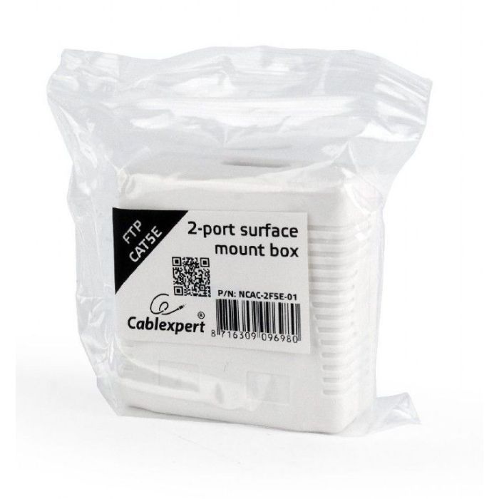 Компьютерная розетка Cablexpert RJ45x2 FTP, cat.5e (NCAC-2F5E-01) изображение 3