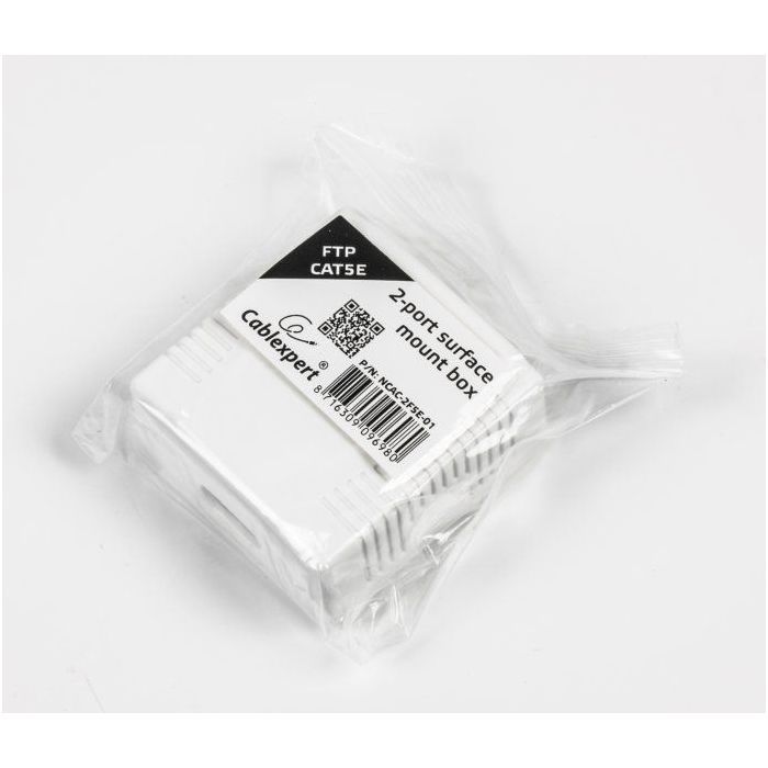 Компьютерная розетка Cablexpert RJ45x2 FTP, cat.5e (NCAC-2F5E-01) изображение 4