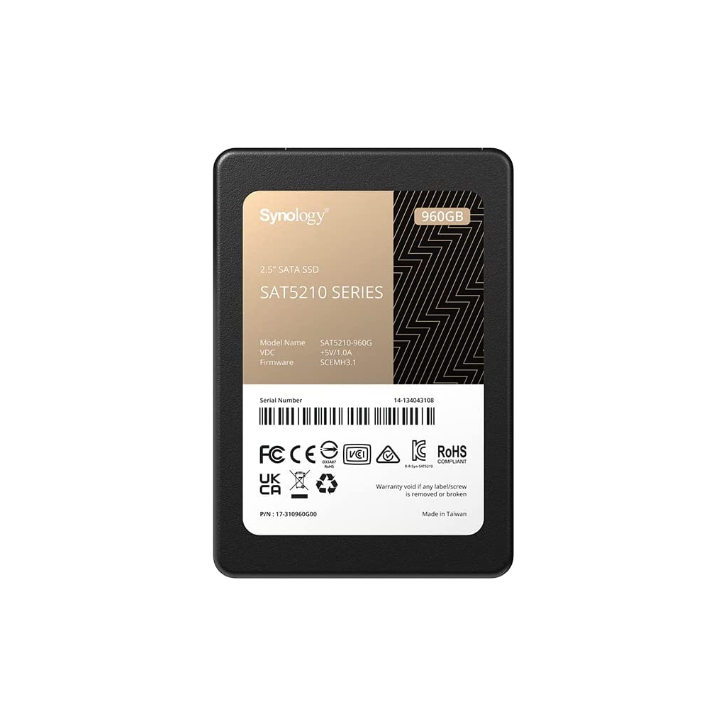 Накопитель SSD для сервера 960GB SATA 2.5" Synology (SAT5210-960G)