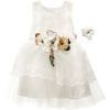 Платье детское Tivido праздничное с украшением (2135-110G-cream)